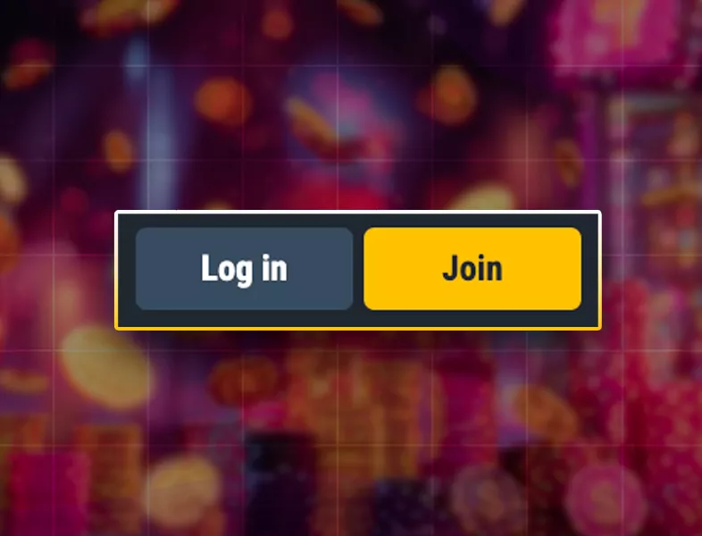 Login and account registration button