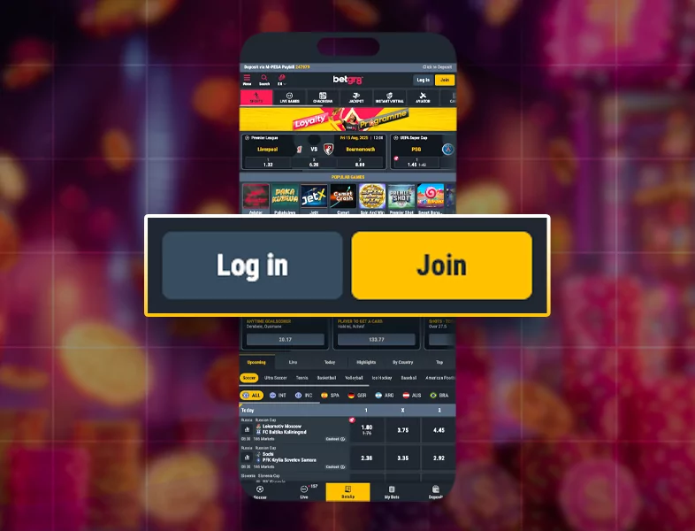 Click to register an account