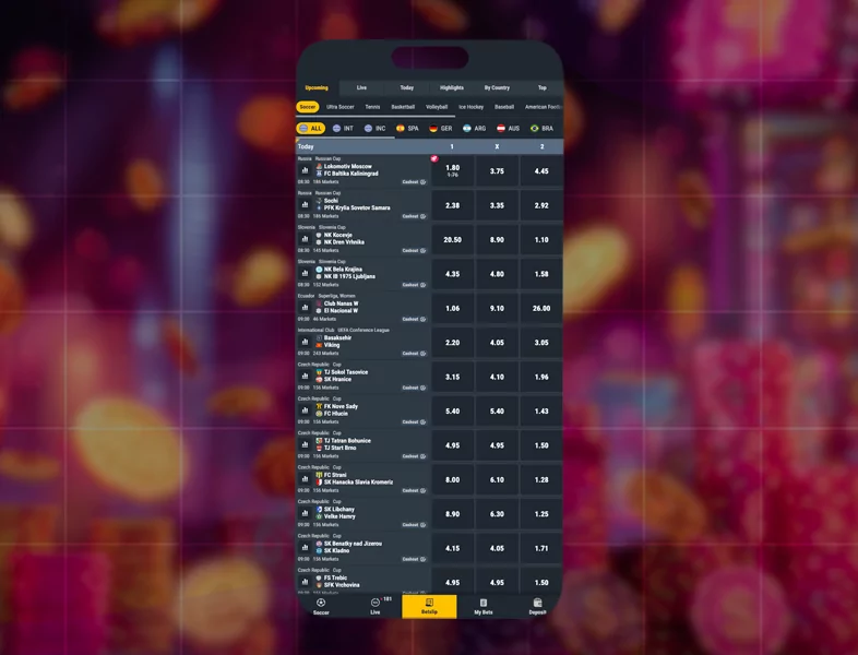 Start placing sports bets in the app