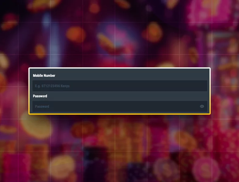 Entering the username and password