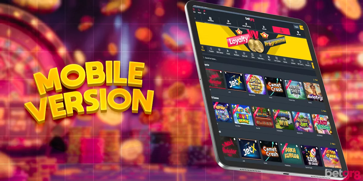 Browser version of the mobile application